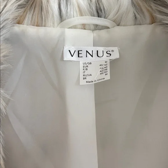 VENUS Cream and Brown Teddy Jacket - Picture 2 of 3